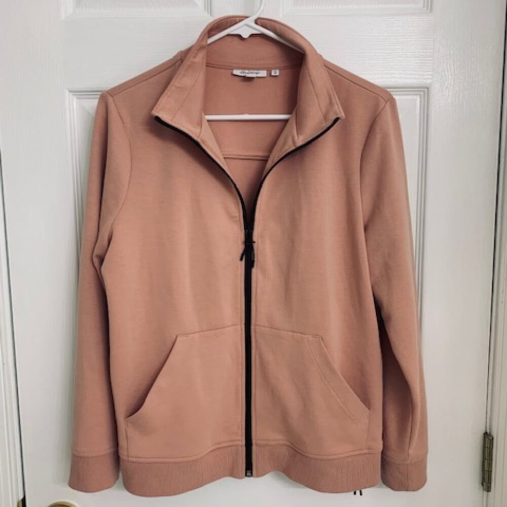 Chico's medium zip up jacket with mesh zippered sides - Picture 2 of 11